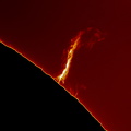 Feuersäule- Protuberanz am 16-06-25 um-09 18 MESZ mit PST-Umbau + 178M Webversion
